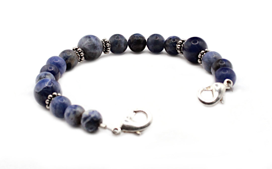 Sodalite Gemstone Medical ID Bracelet