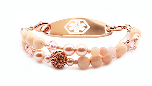 Peach Serenity Medical ID Bracelet
