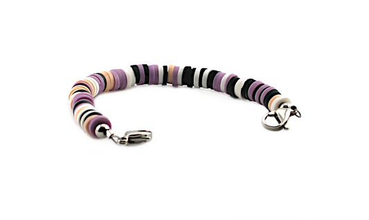 Purple Zebra Stretch Medical ID Bracelet