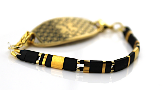 Moonlit Gold Stretch Medical ID Bracelet