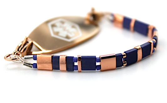 Harbor Rose Stretch Medical ID Bracelet