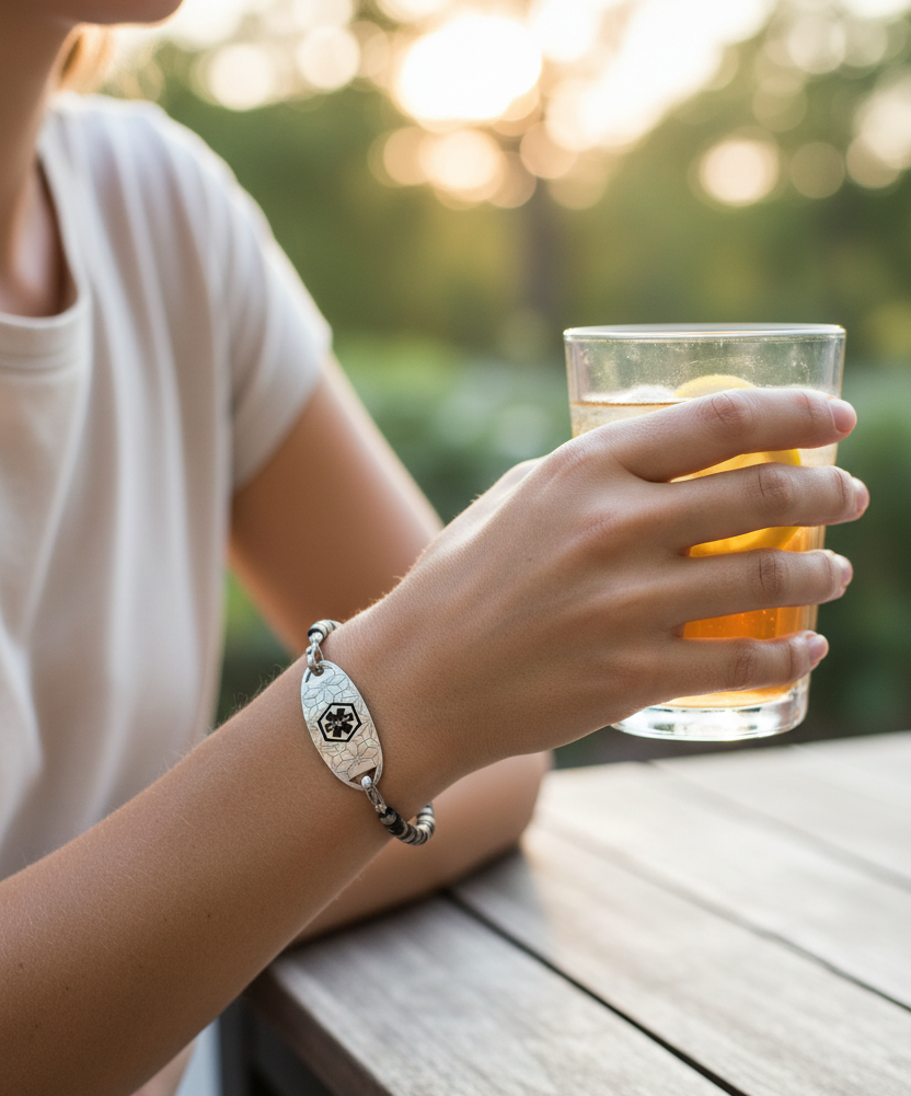 Speckled Midnight Stretch Medical ID Bracelet