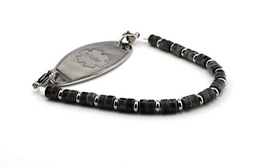 Silver Ridge Stretch Medical ID Bracelet