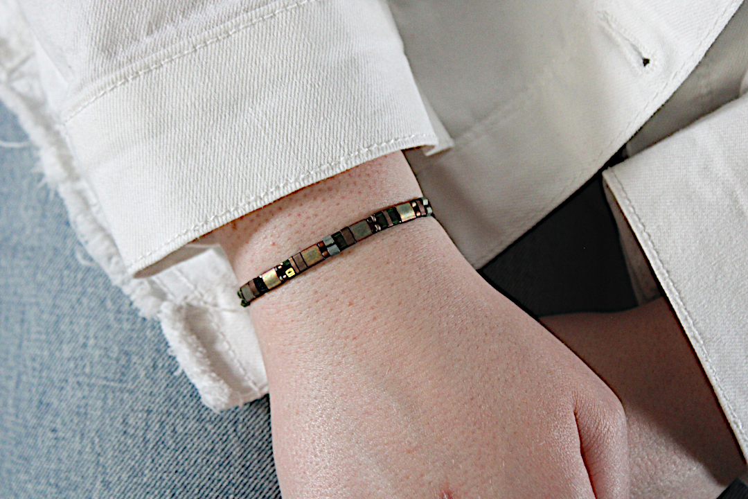 Olive Grove Stretch Medical ID Bracelet