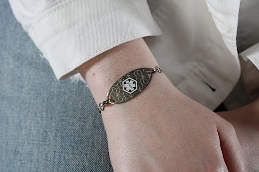Olive Grove Stretch Medical ID Bracelet