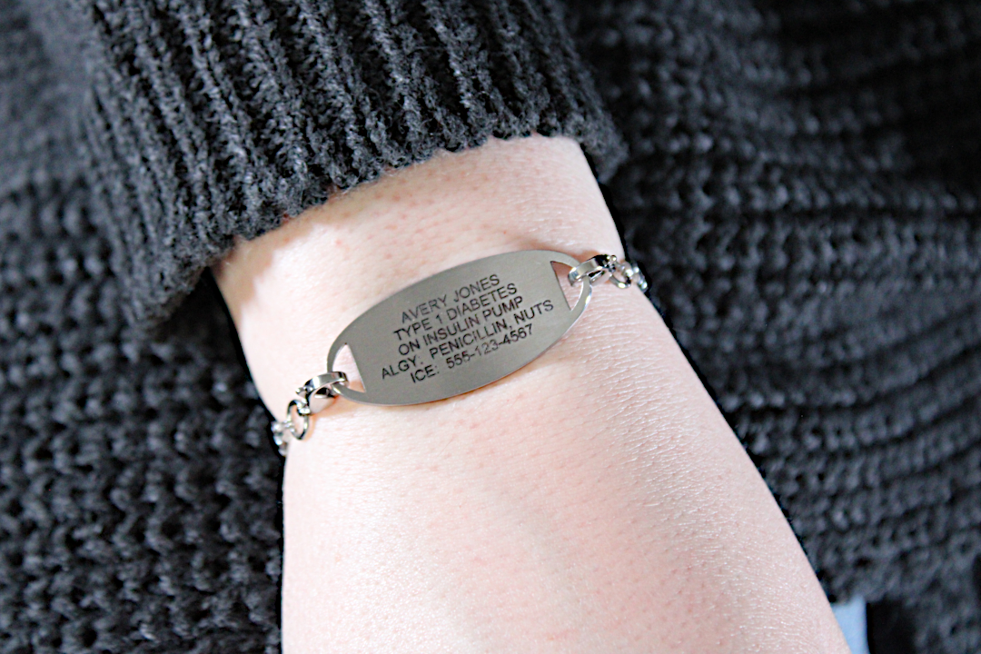 Silver Ridge Stretch Medical ID Bracelet