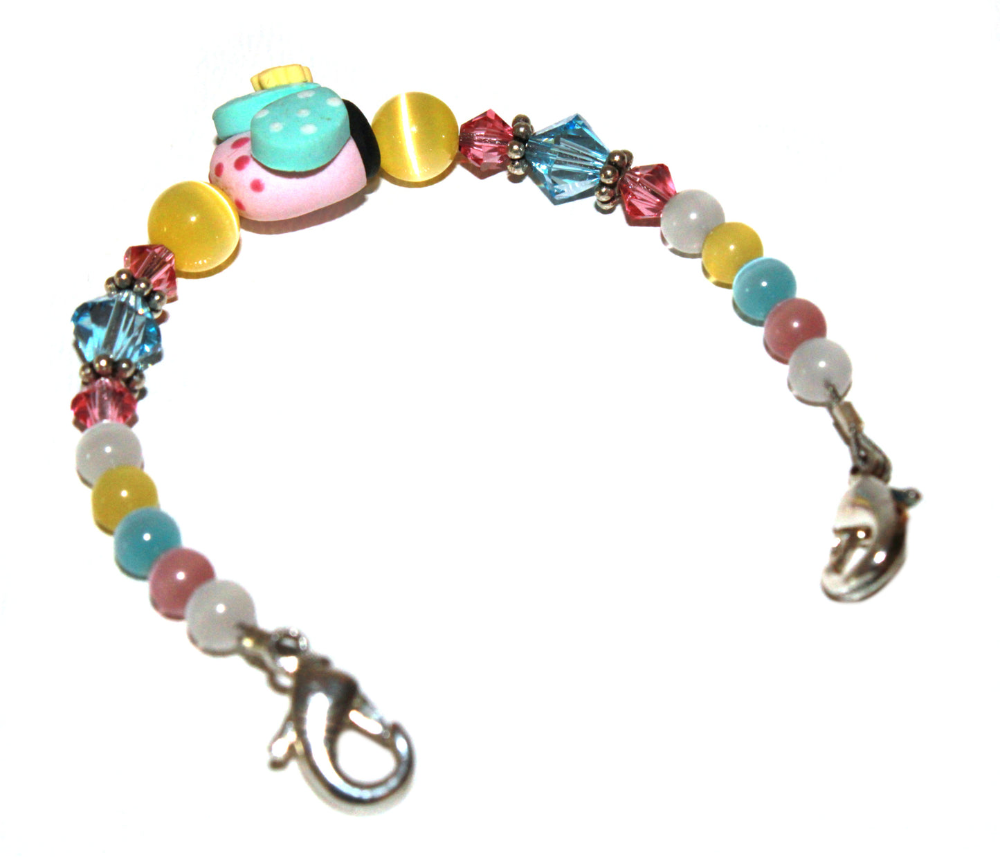 Miss Ladybug Polymer Clay Medical ID Bracelet