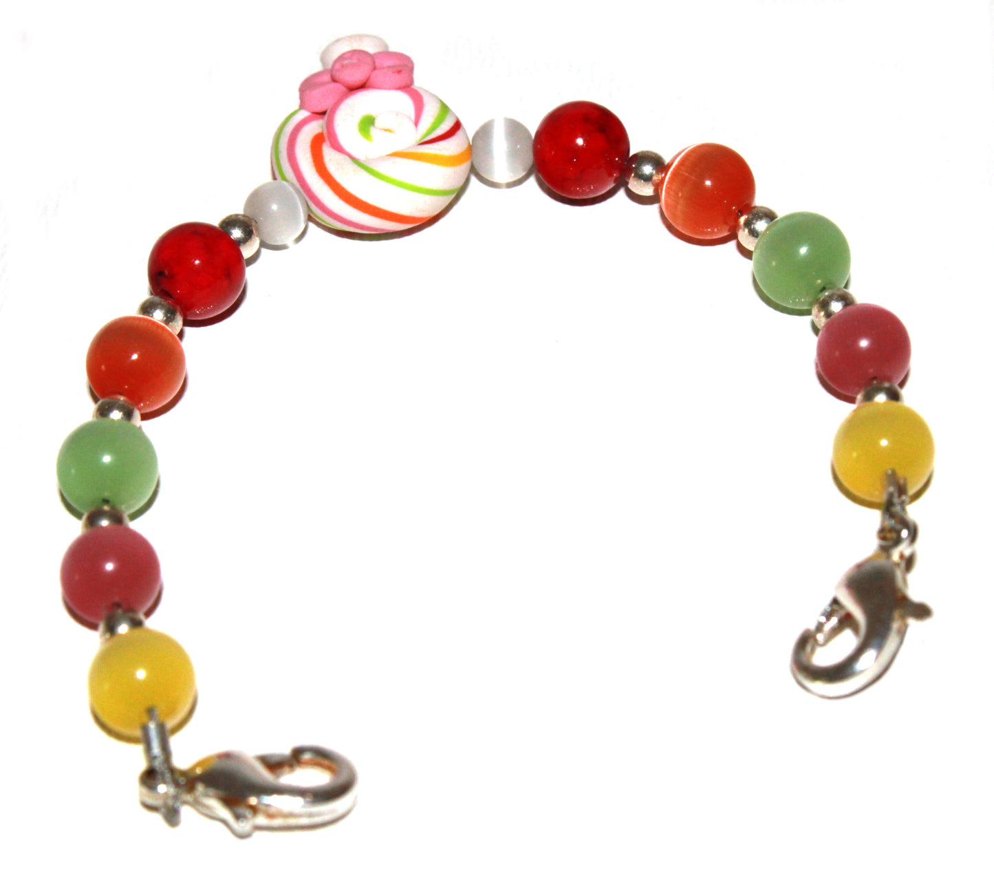Sweet Lollipop Polymer Clay Medical ID Bracelet