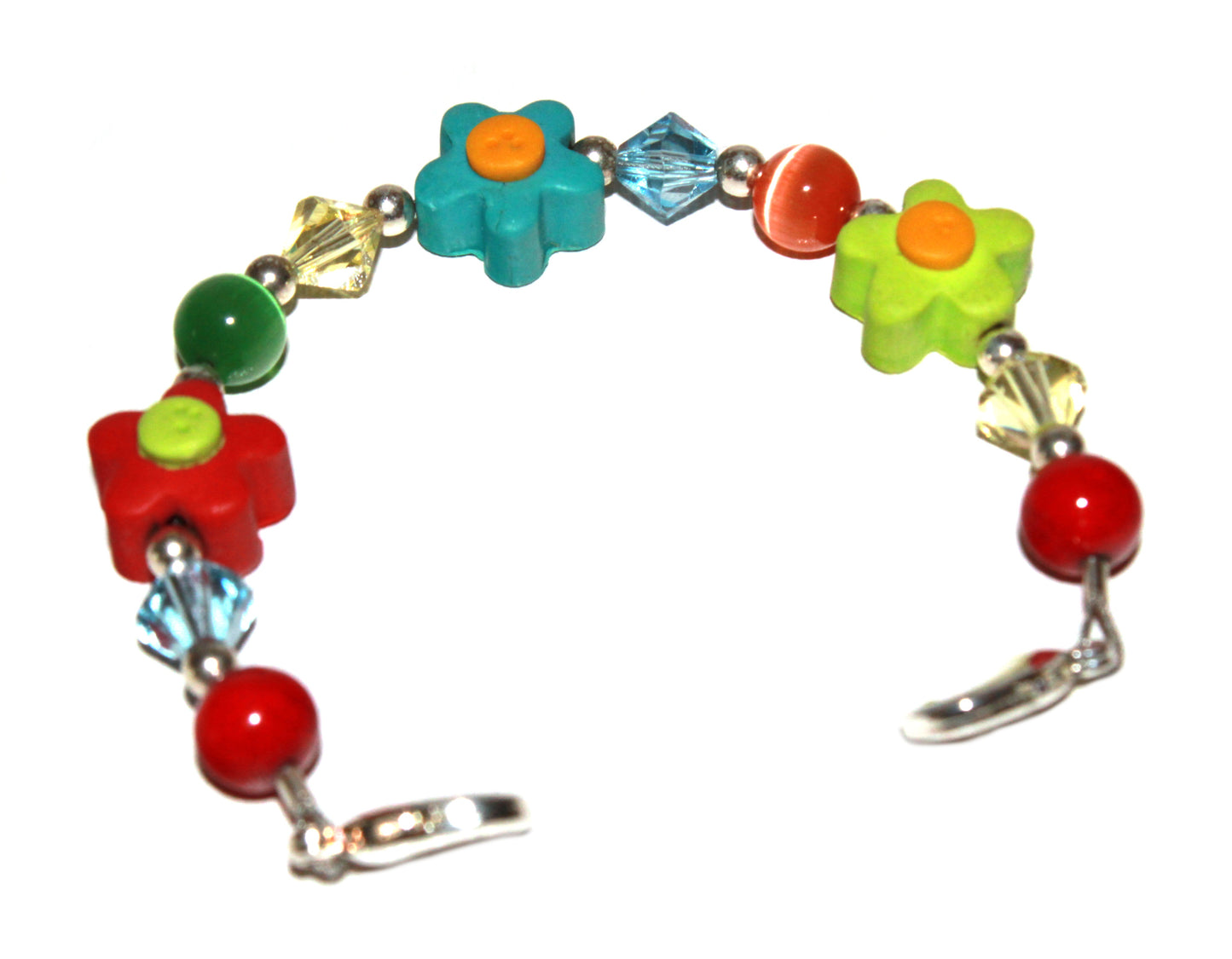 Flowers in Bloom Polymer Clay Medical ID Bracelet