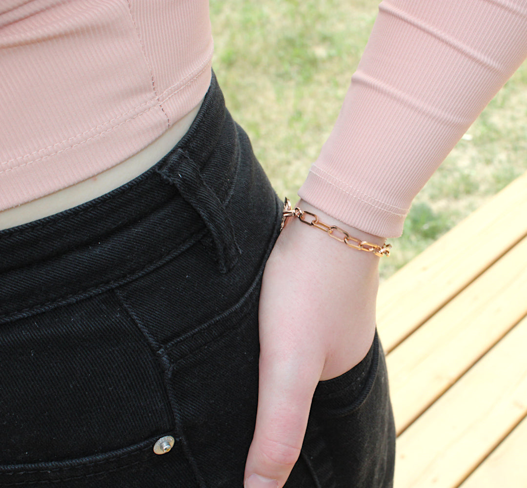 Garden of Eden Rose Gold Medical ID Bracelet