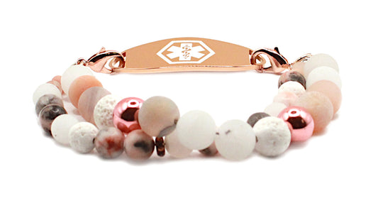 Desert Sunrise Medical ID Bracelet with Gemstones