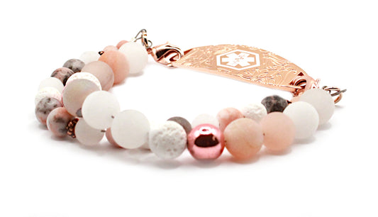 Desert Sunrise Medical ID Bracelet with Gemstones