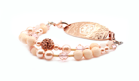 Peach Serenity Medical ID Bracelet