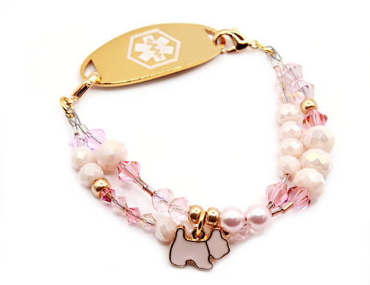 "Pawsitively" Chic Medical ID Charm Bracelet