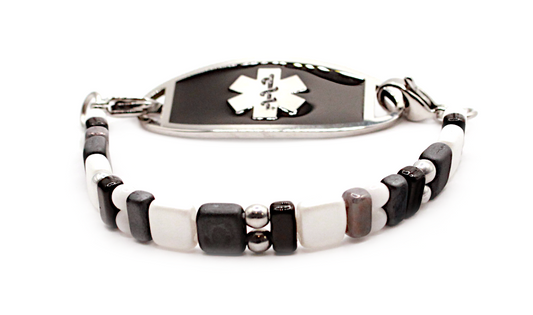 Eclipse Harmony Stretch Beaded Medical ID Bracelet