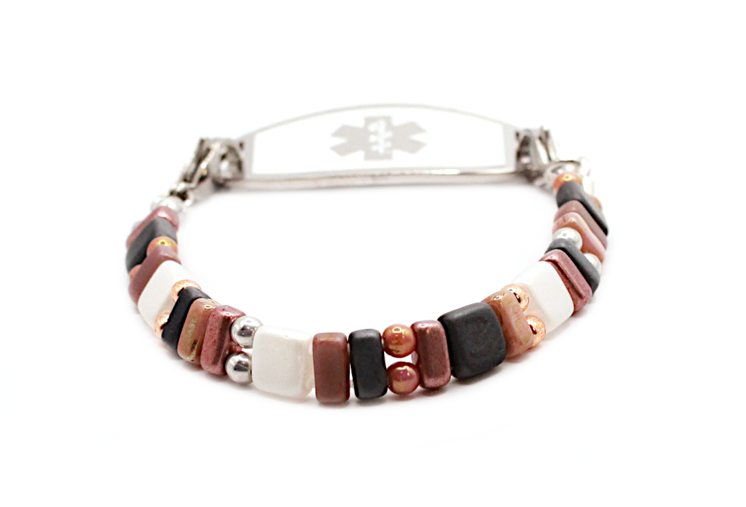 Grace Stretch Beaded Medical ID Bracelet