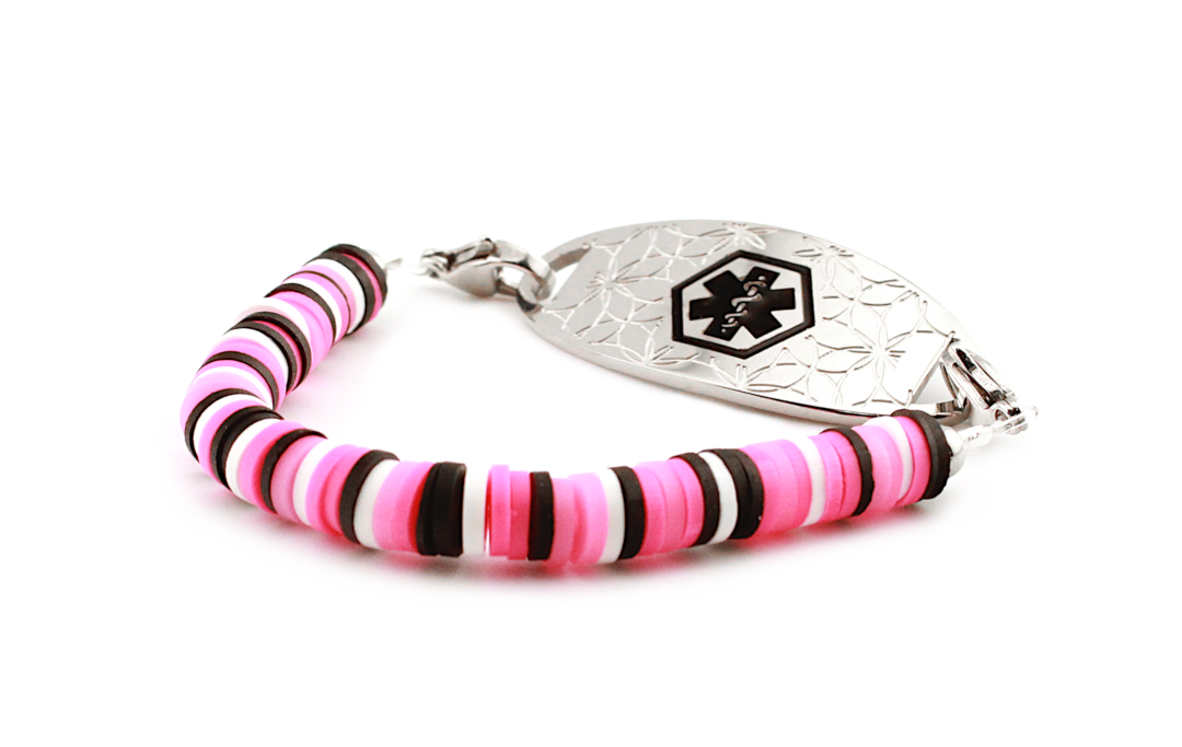 The Addy: Bold & Bright Polymer Clay Medical Alert Bracelet