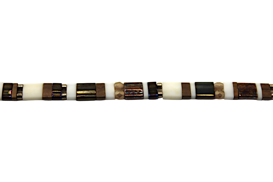 Espresso Cream Stretch Medical ID Bracelet