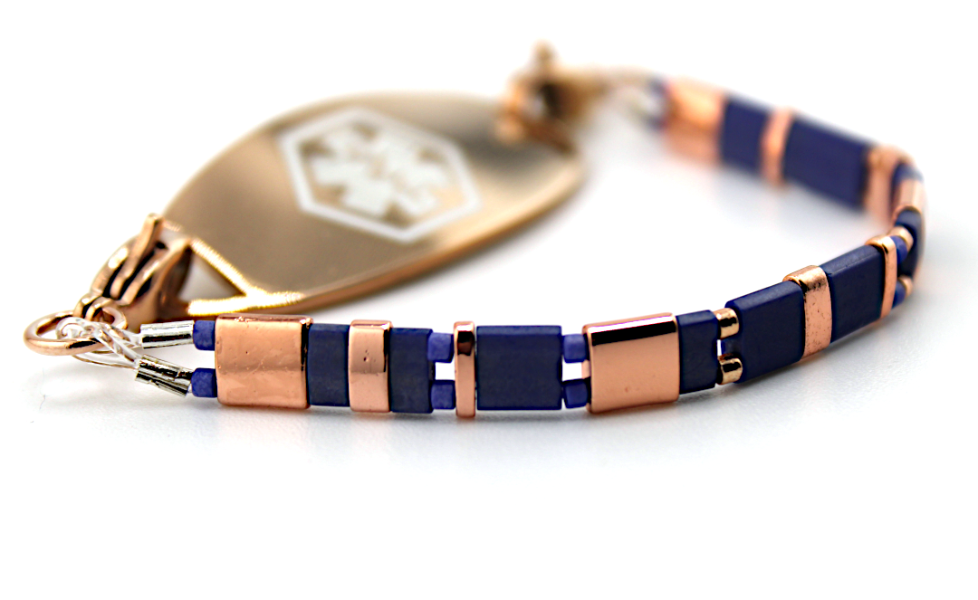 Harbor Rose Stretch Medical ID Bracelet