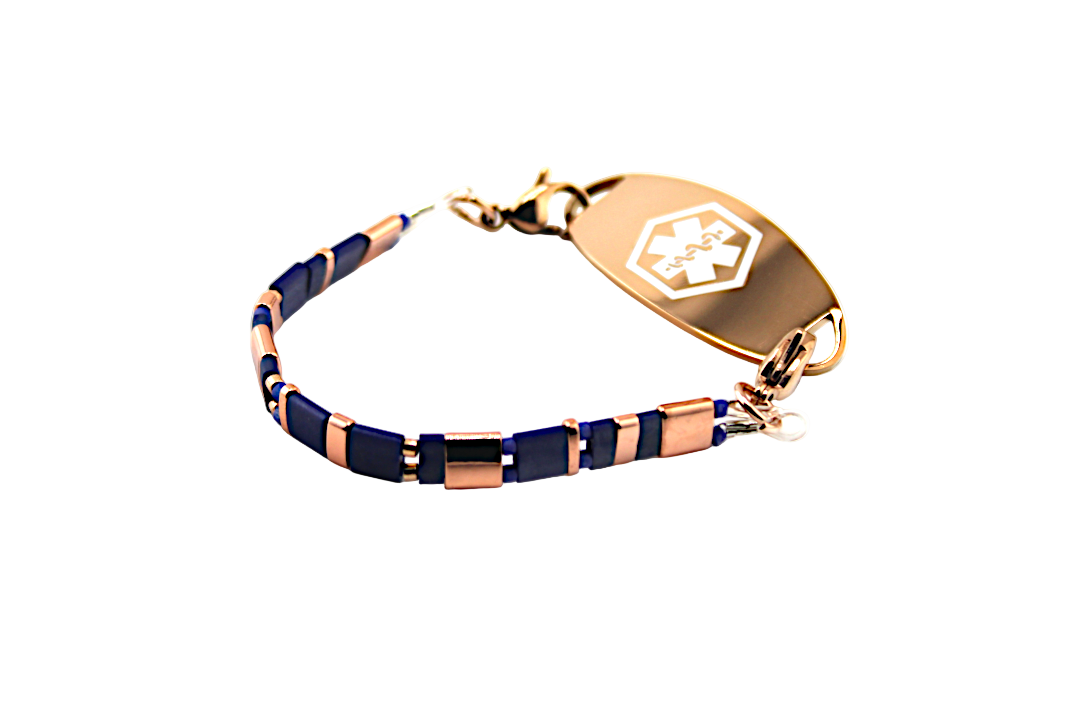 Harbor Rose Stretch Medical ID Bracelet