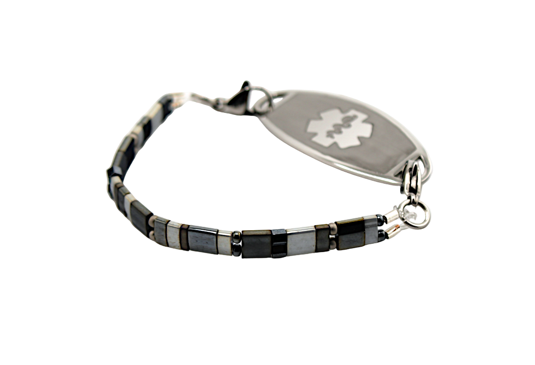 Slate Coast Stretch Medical ID Bracelet