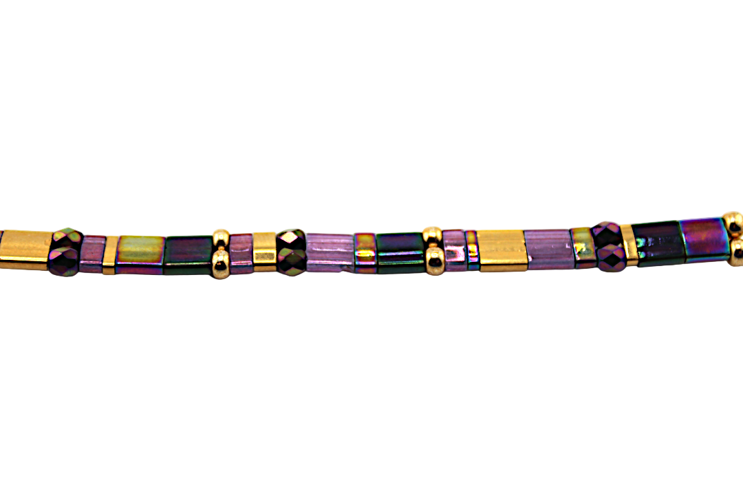 Golden Iris Stretch Medical ID Bracelet