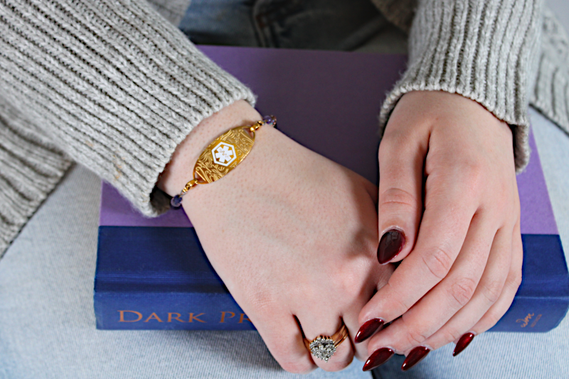 Amethyst Luster Medical ID Bracelet