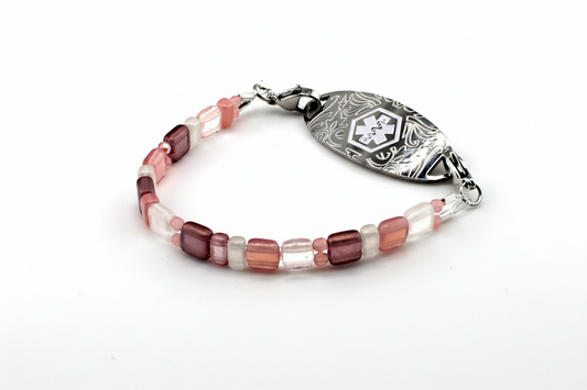 Blush Mosaic Stretch Medical ID Bracelet