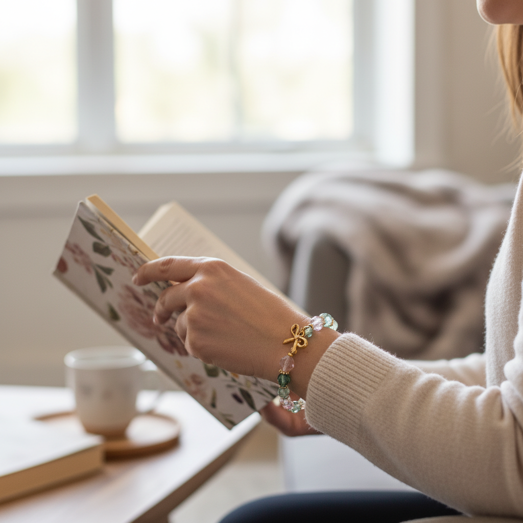 Golden Bow Stretch Medical ID Bracelet
