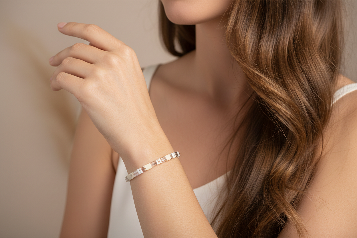 Crystal Cloud Stretch Medical ID Bracelet