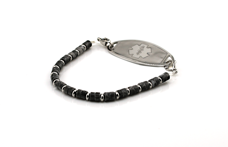 Silver Ridge Stretch Medical ID Bracelet