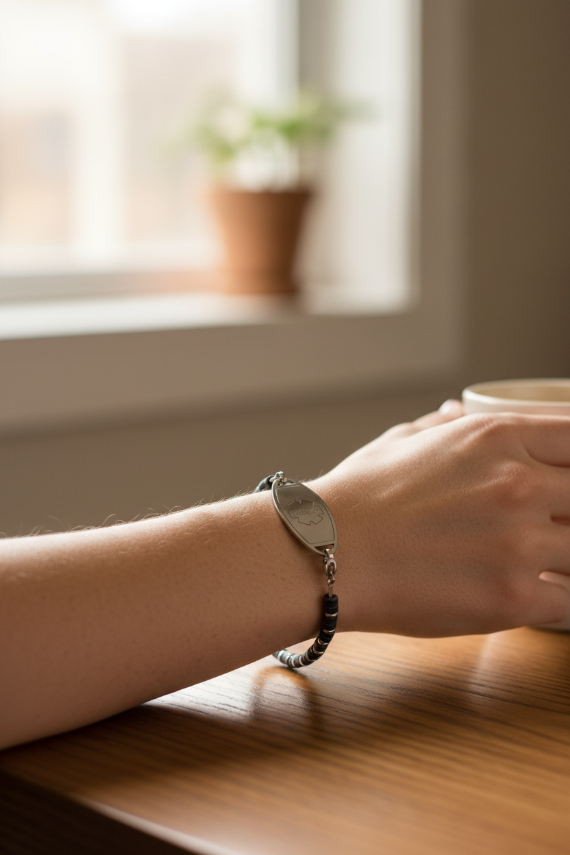 Silver Ridge Stretch Medical ID Bracelet