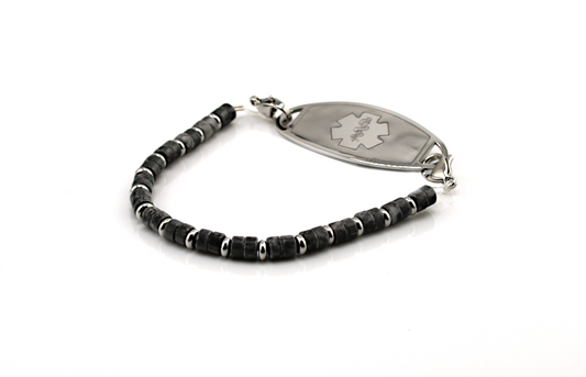 Silver Ridge Stretch Medical ID Bracelet