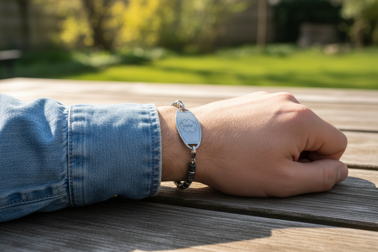 Silver Ridge Stretch Medical ID Bracelet
