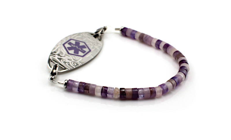 Lavender Skies Stretch Medical ID Bracelet