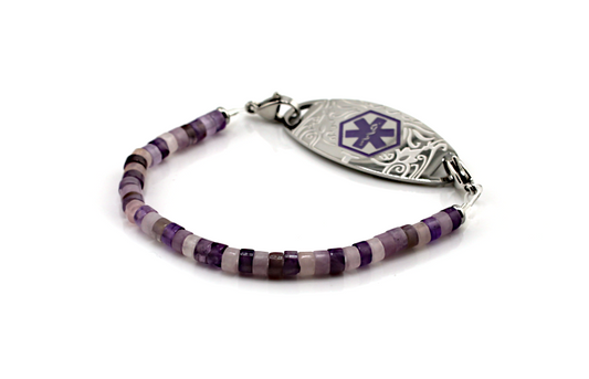 Lavender Skies Stretch Medical ID Bracelet