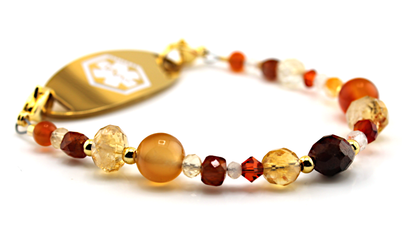 Golden Ember Medical ID Bracelet