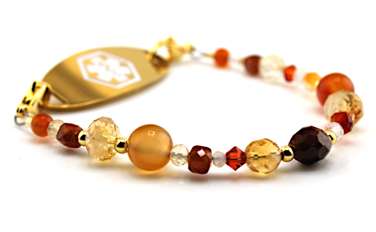 Golden Ember Medical ID Bracelet