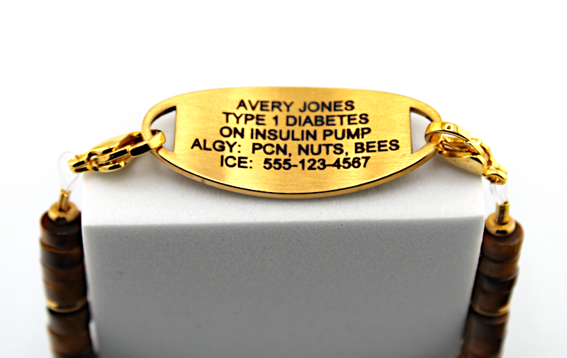 Tigerstone Stretch Medical ID Bracelet