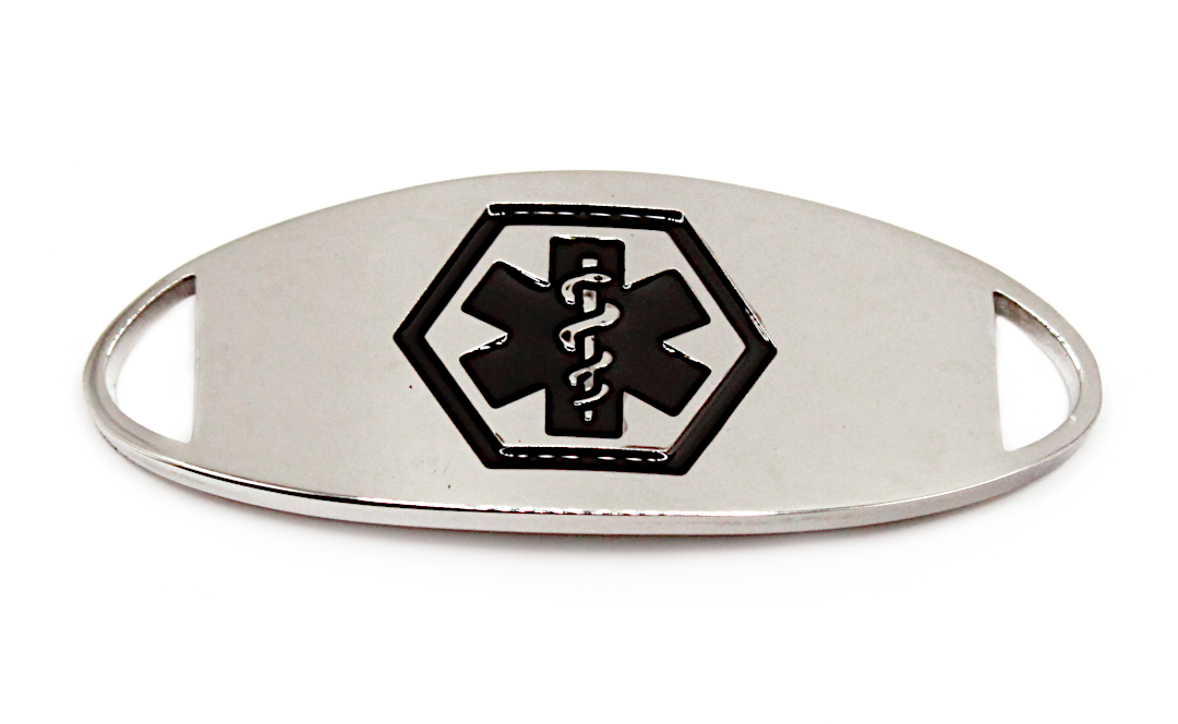 Stainless Steel Black Enamel Medical ID Tag