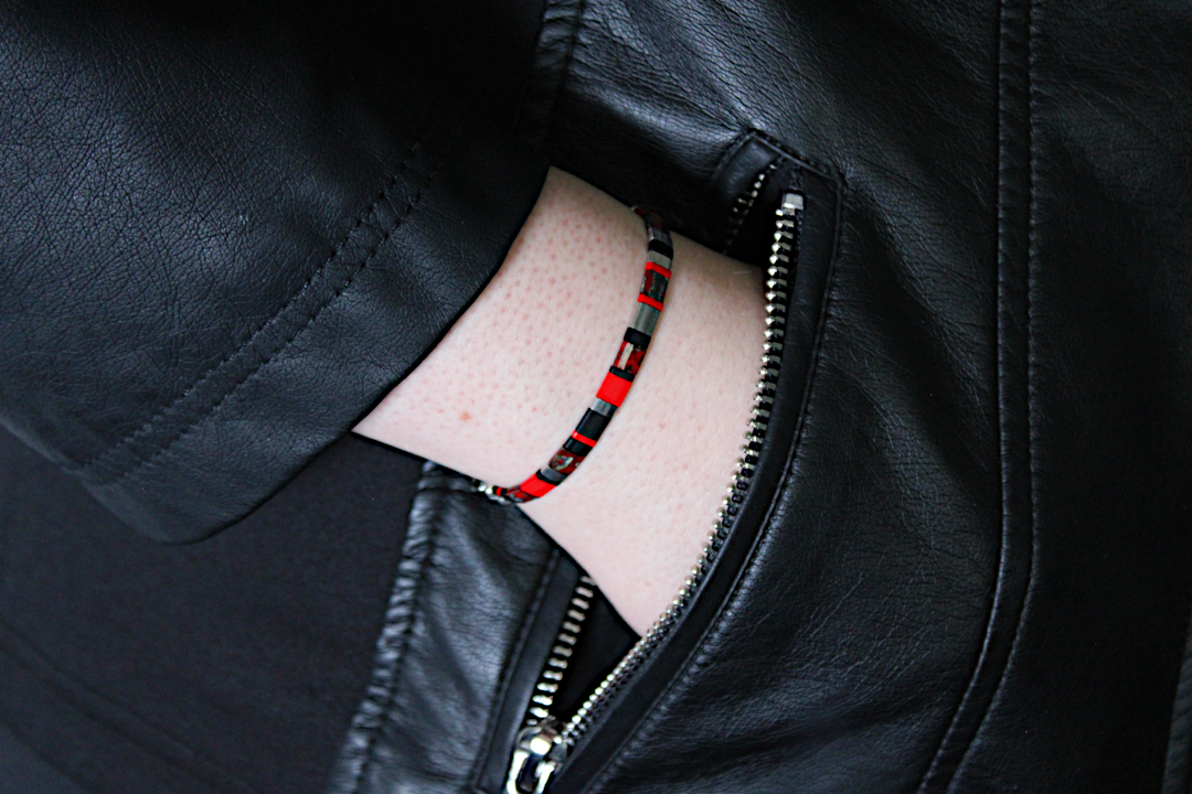 Crimson Shadow Stretch Medical ID Bracelet