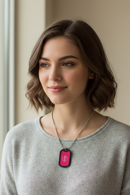 Pink Dog Tag