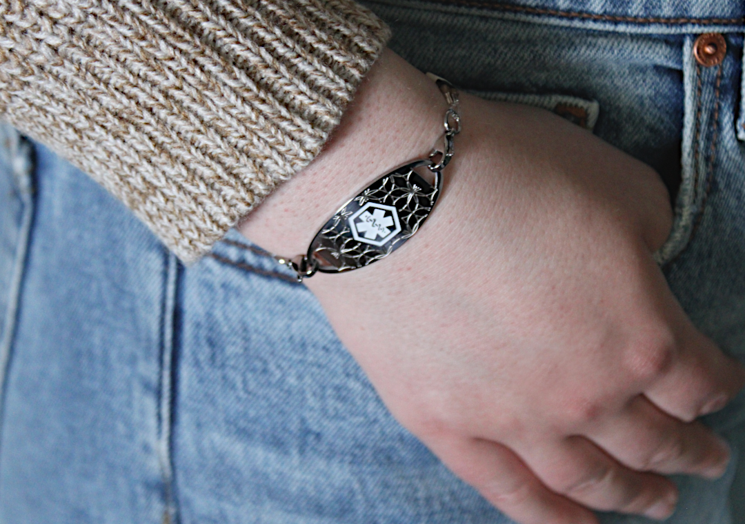 Espresso Cream Stretch Medical ID Bracelet