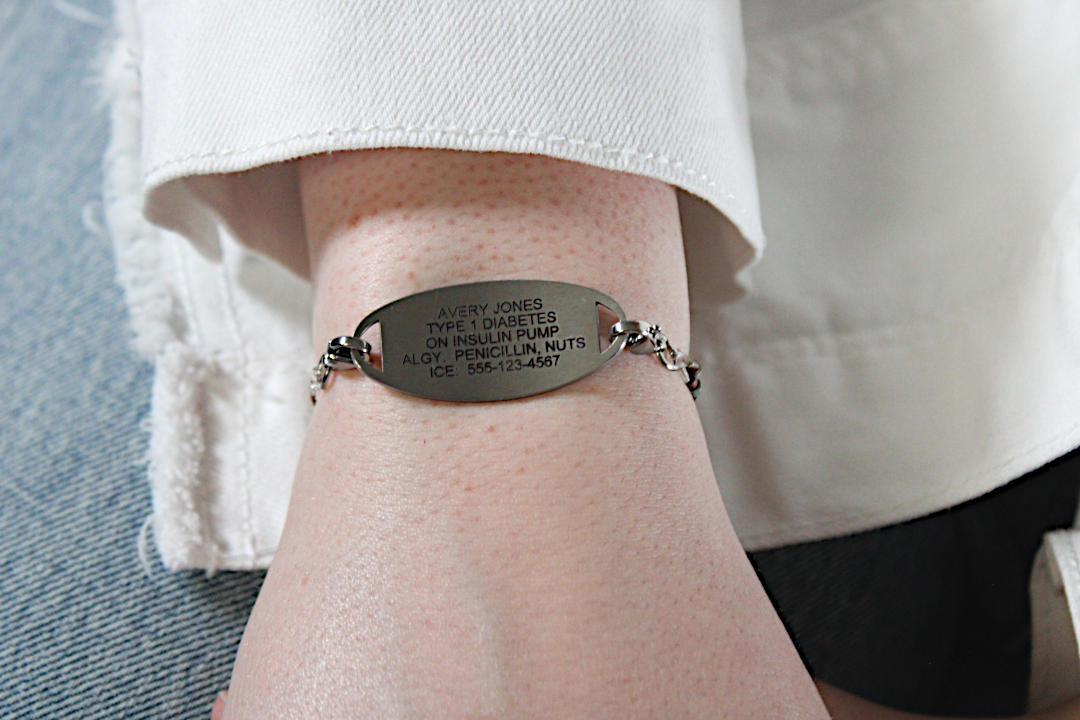 Olive Grove Stretch Medical ID Bracelet