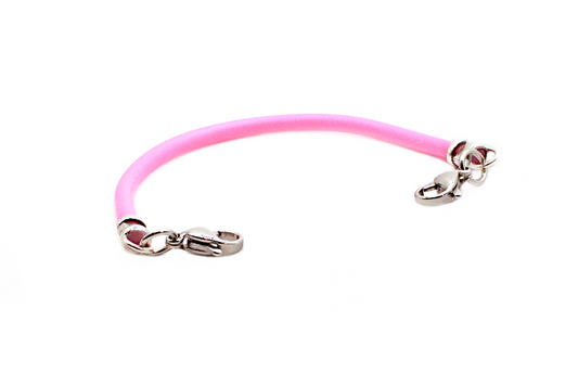 Bubblegum Pink Rubber Sporty Cord Medical ID Bracelet