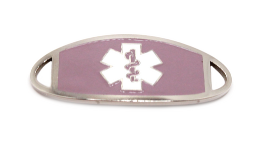 Violet Purple Stainless Steel Medical ID Tag