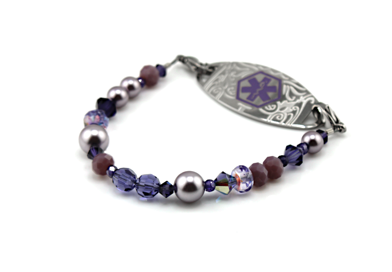 Radiant Violet Medical ID Bracelet