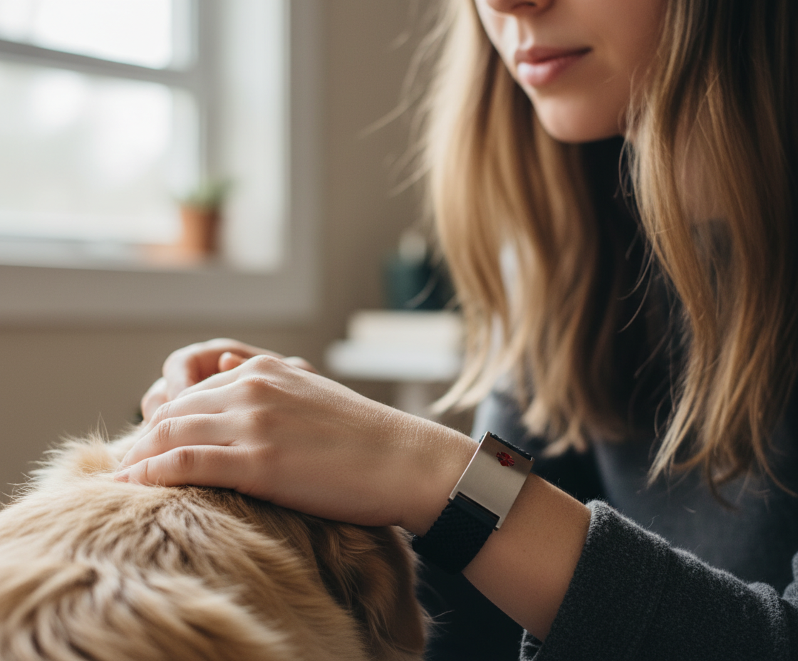 Black Metro Braid Stretch Medical ID Bracelet