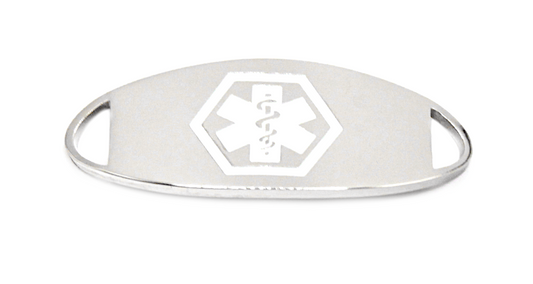 Stainless Steel White Enamel Medical ID Tag