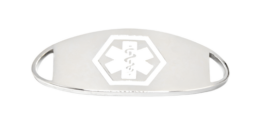 Stainless Steel White Enamel Medical ID Tag
